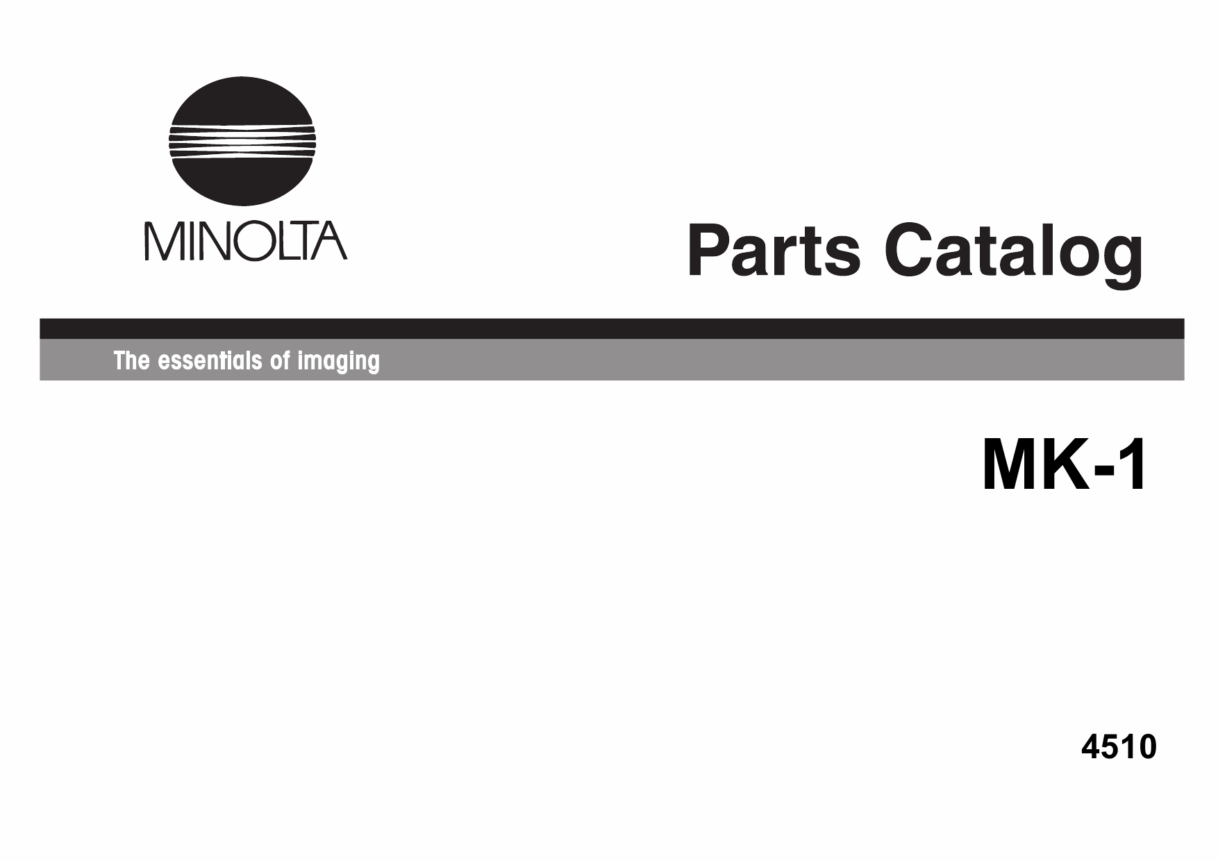Konica-Minolta Options MK-1 4510 Parts Manual-1